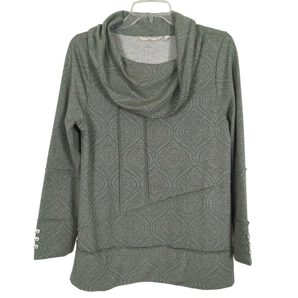 Soft Surroundings Tunic Size M light green cowl neck Seam detail‎ - Picture 1 of 10